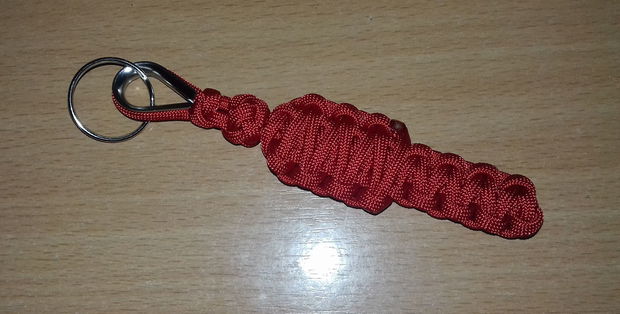 Set paracord roșu brățară și breloc