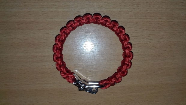 Set paracord roșu brățară și breloc