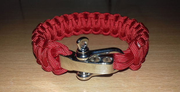 Set paracord roșu brățară și breloc