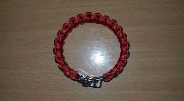 Set paracord roșu brățară și breloc