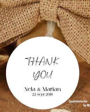 Etichete mărturii nuntă Thank you