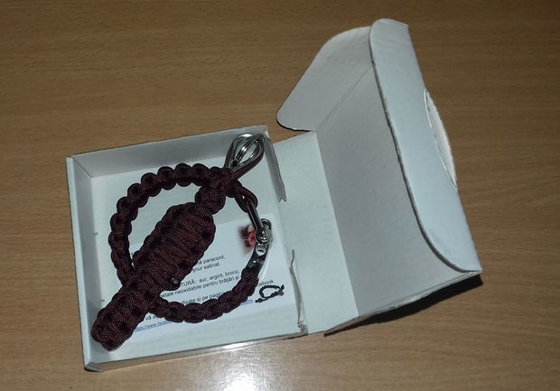 Set paracord roșu brățară și breloc