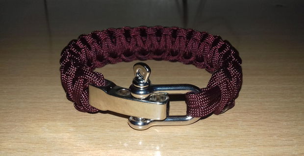 Set paracord roșu brățară și breloc