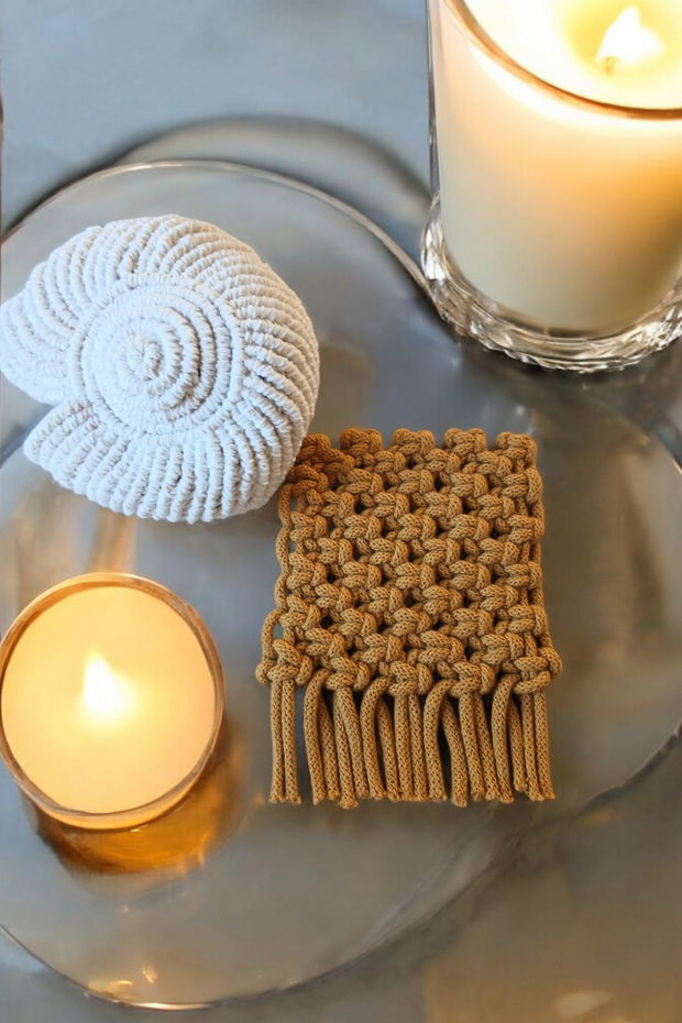 Coaster macrame