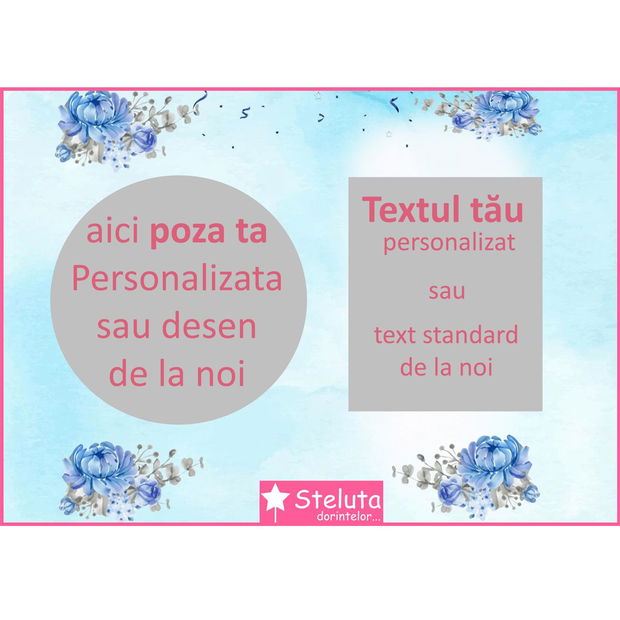 Cadou carte, tablou, felicitări, Crăciun, An nou personalizat cu poza si text.