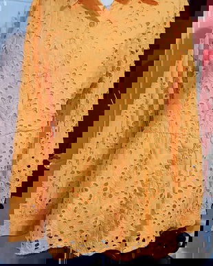 Bluza din bumbac cu broderie  46-48