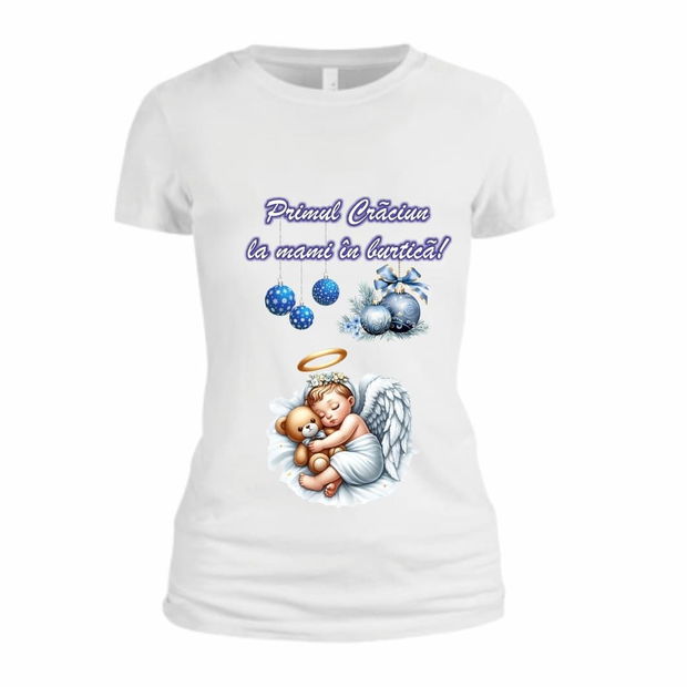 Tricou Personalizat Craciun, Dama, Gravida, TC65