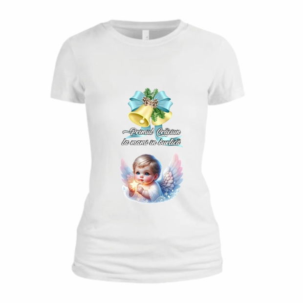 Tricou Personalizat Craciun, Dama, Gravida, TC61