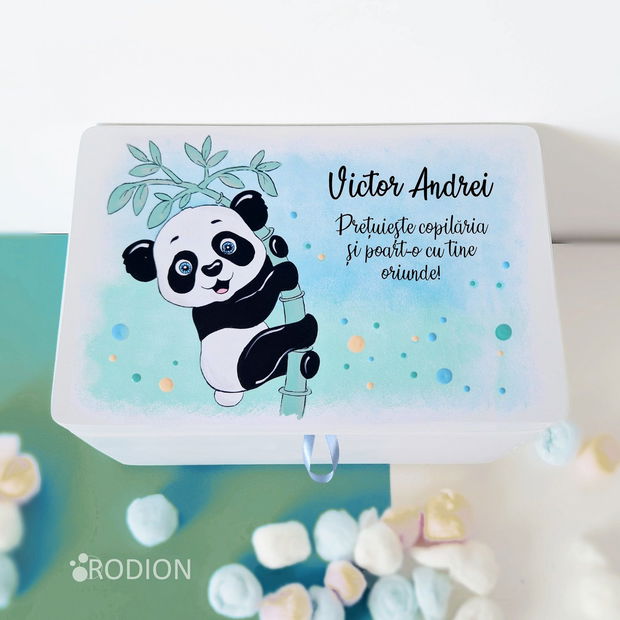 Cufar trusou baietel jungla panda pictat manual personalizat