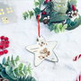 Glob steluta personalizat din lemn - Cozy Christmas