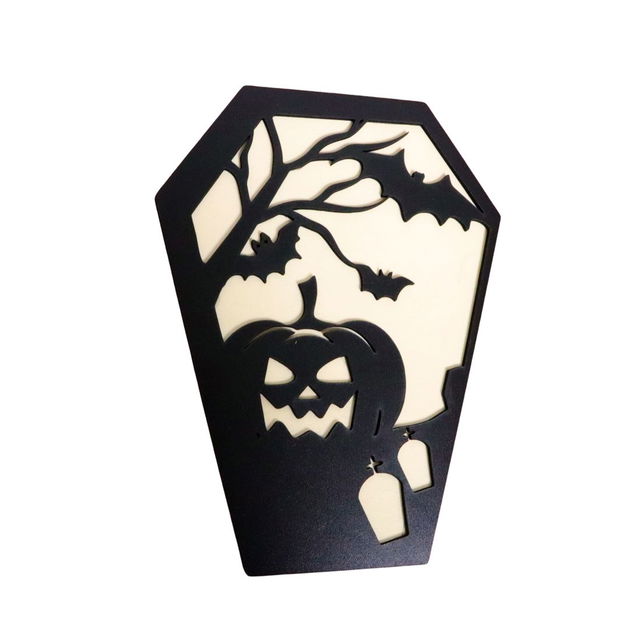 Decoratiune de Halloween, Lemn, Negru, 30×23 cm, DH043