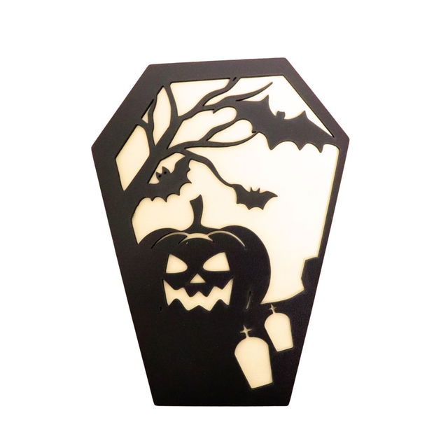 Decoratiune de Halloween, Lemn, Negru, 30×23 cm, DH043