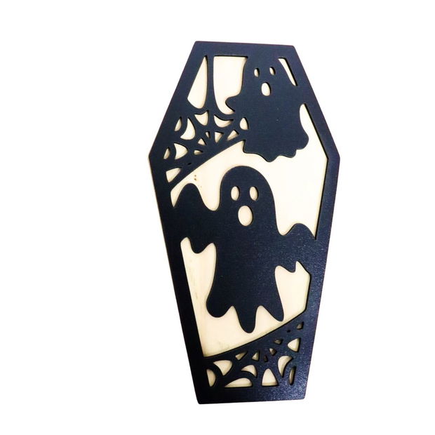 Decoratiune de Halloween, Lemn, Negru, 30×16 cm, DH045