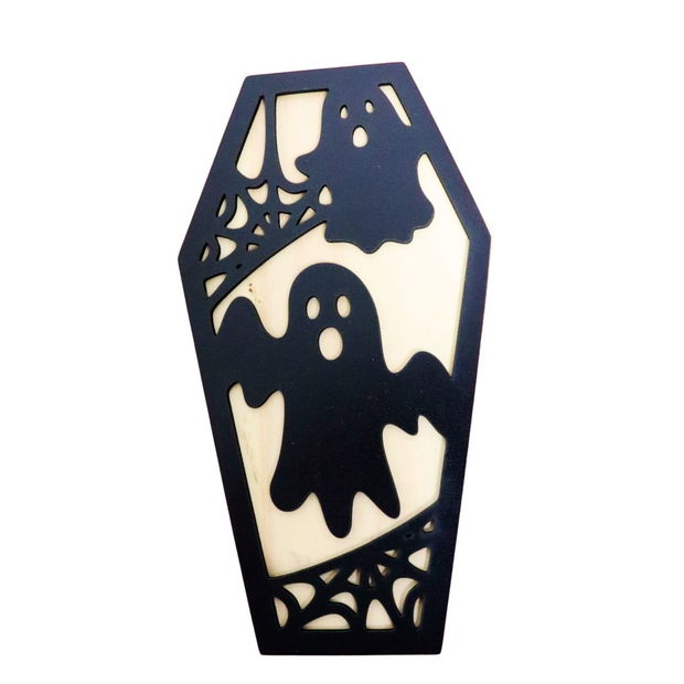 Decoratiune de Halloween, Lemn, Negru, 30×16 cm, DH045