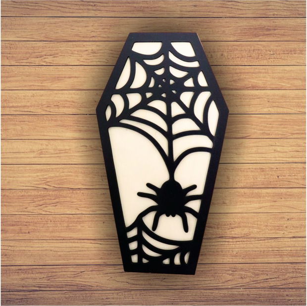 Decoratiune de Halloween, Lemn, Negru, 30×16 cm, DH046