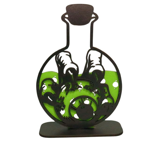 Decoratiune de Halloween, Lemn, Verde, DH067