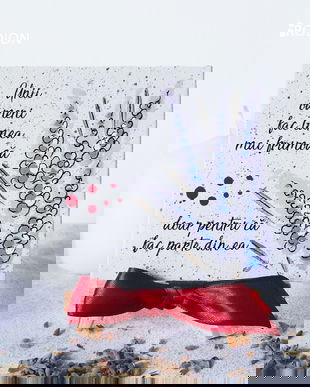 Minicanvas lavanda personalizat pictat manual cu mesaj