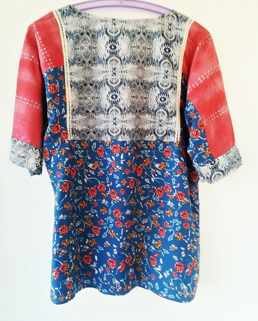 bluza boho cu flori , L