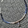 Colier argint safir albastru ombre gradient degrade sillimanit charm lant argint minimalist boho chic  trendy - Transport gratuit