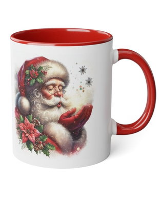 Cana personalizata cu maner si interior rosu