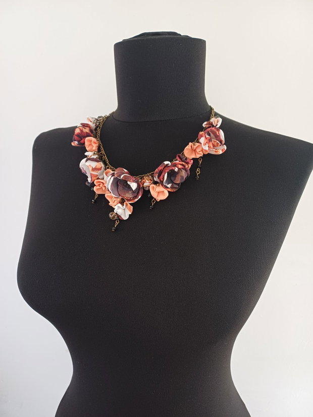 Colier floral scurt "Autumn Vibes"