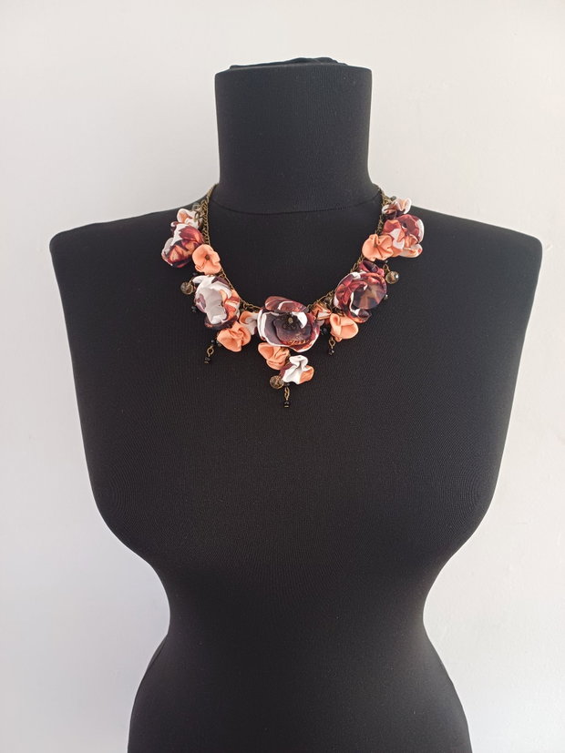 Colier floral scurt "Autumn Vibes"