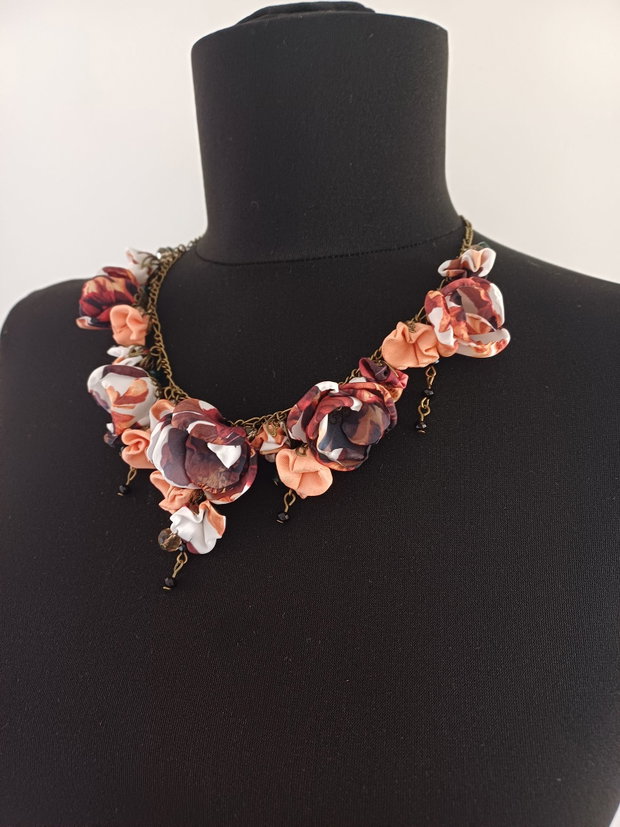 Colier floral scurt "Autumn Vibes"