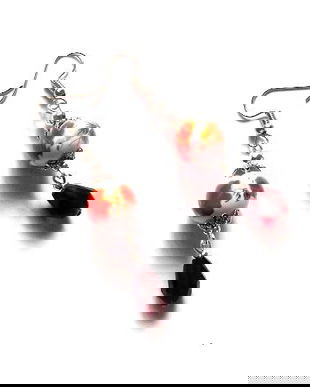 cercei portelan si cristale 46748