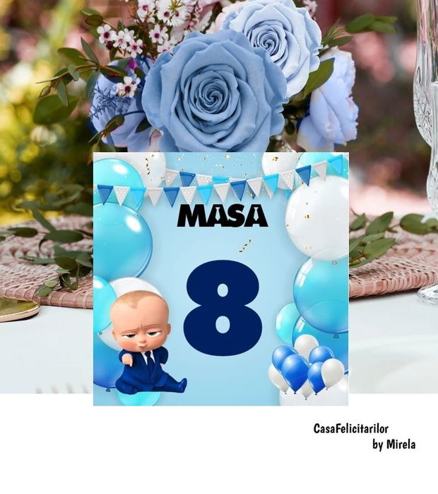 Numere de masa Baby boss pentru aranjamentele florale