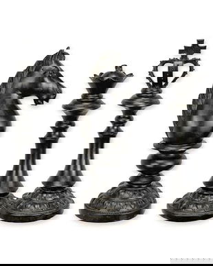 Set trei piese sah negre din rasini