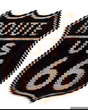 Decoratiune metalica pentru perete Route 66