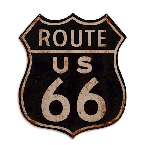 Decoratiune metalica pentru perete Route 66