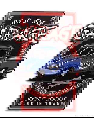 Decoratiune metalica reclama garaj