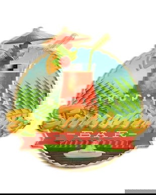 Decoratiune metalica reclama bar