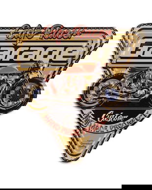 Decoratiune metalica reclama garaj