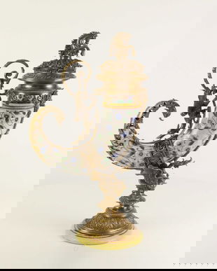 Cornul abundentei din portelan cu bronz