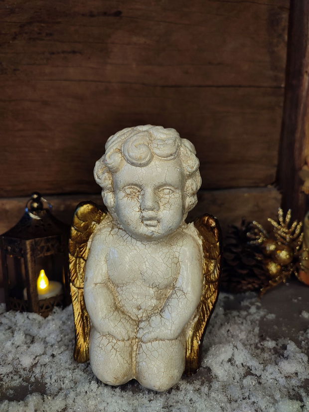 Statueta vintage din ceramica-Inger