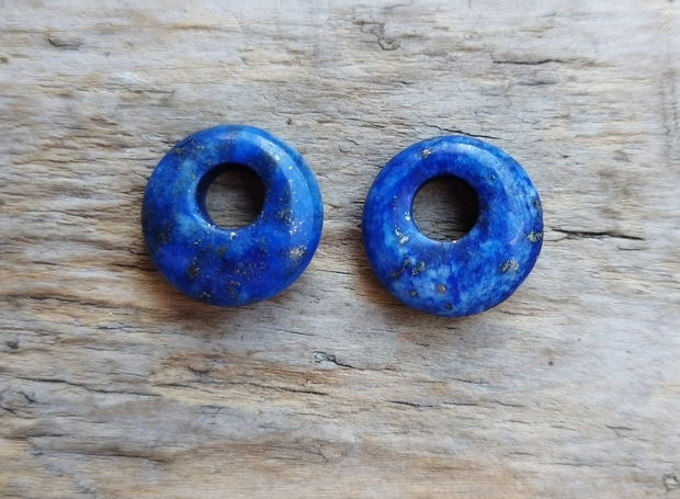 Lapis lazuli, donut 18 mm (2 buc)