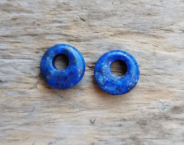 Lapis lazuli, donut 18 mm (2 buc)