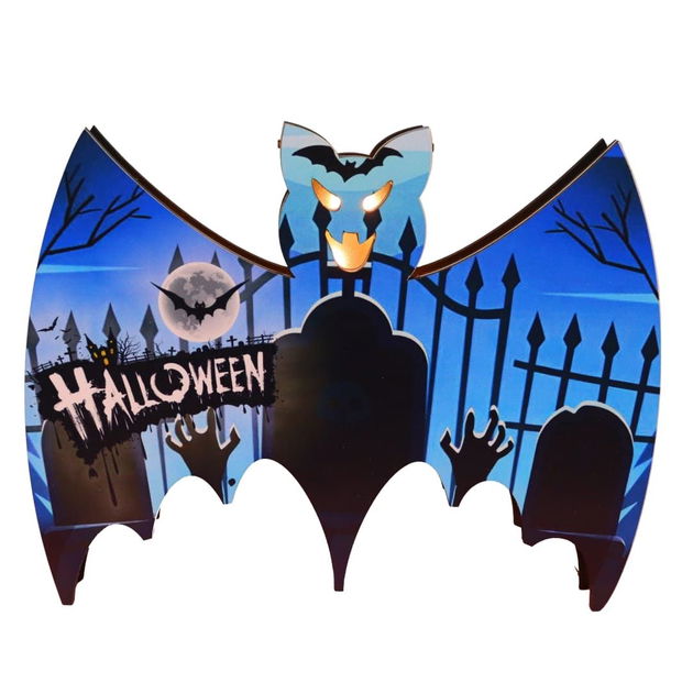 Lampa de Halloween, Led, Liliac, Albastru, 28×22 cm, DH096