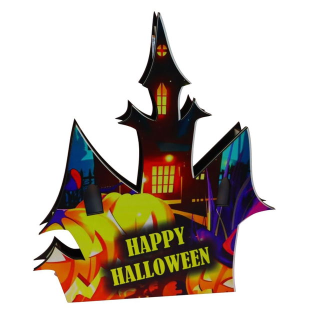 Lampa de Halloween, Led, Castel, Multicolor, 28.5×24.5 cm, DH098