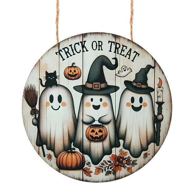 Decoratiune de Halloween, Happy Halloween, Multicolor, 40×40 cm, DH099