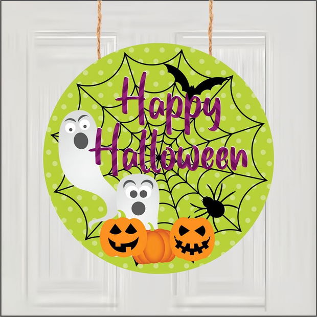 Decoratiune de Halloween, Happy Halloween, Multicolor, 40×40 cm, DH101