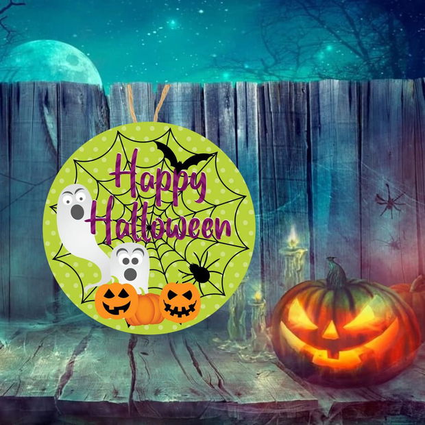 Decoratiune de Halloween, Happy Halloween, Multicolor, 40×40 cm, DH101