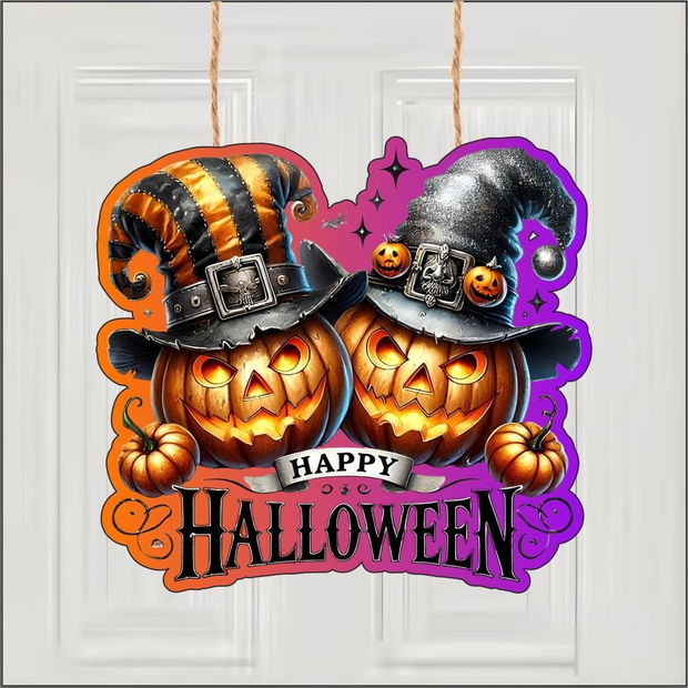 Decoratiune de Halloween, Happy Halloween, Multicolor, 40×38.5 cm, DH102