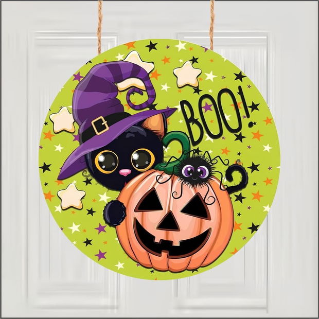 Decoratiune de Halloween, Happy Halloween, Multicolor, 40×40 cm, DH103