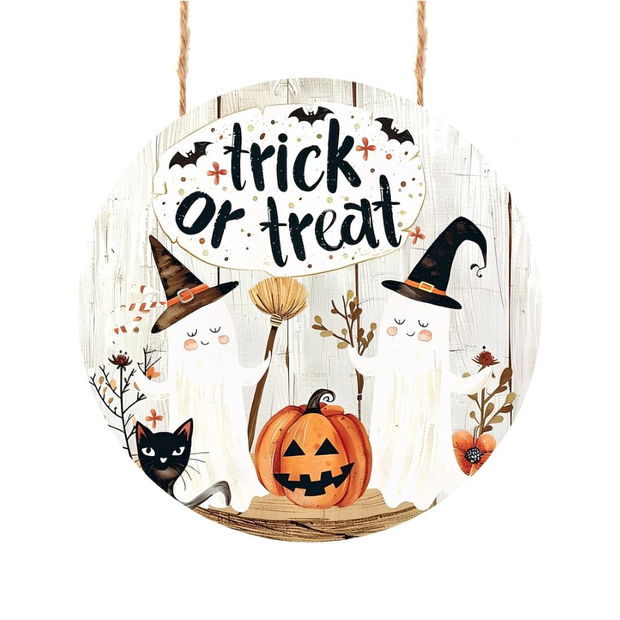 Decoratiune de Halloween, Happy Halloween, Multicolor, 40×40 cm, DH105