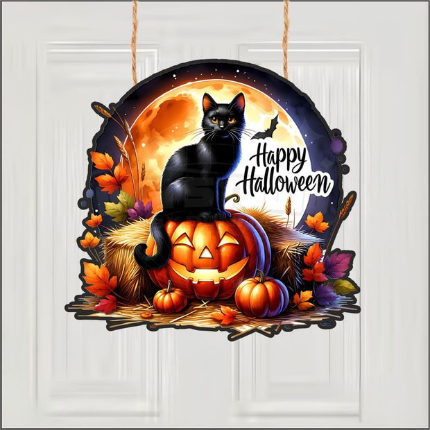 Decoratiune de Halloween, Happy Halloween, Multicolor, 40×38 cm, DH106