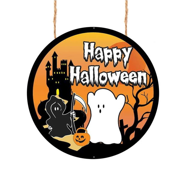 Decoratiune de Halloween, Happy Halloween, Multicolor, 40×40 cm, DH109