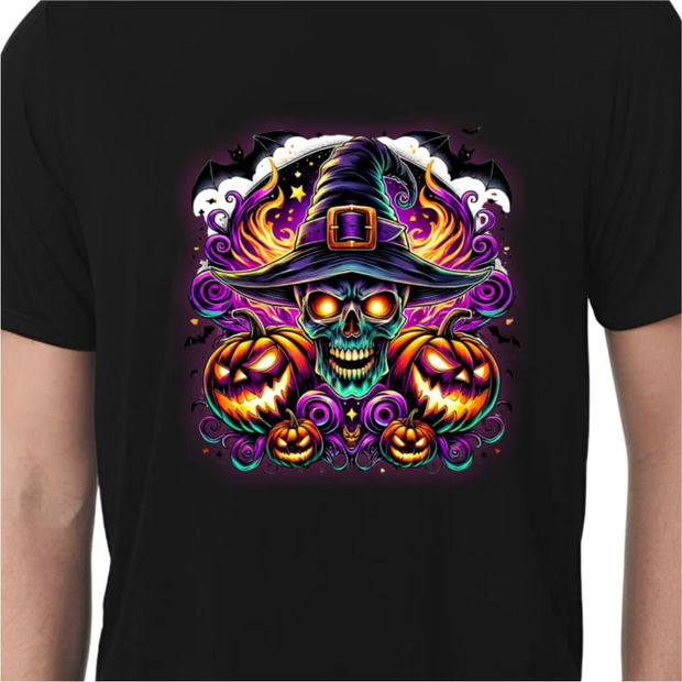 Tricou De Halloween, Barbati, Negru, THC22